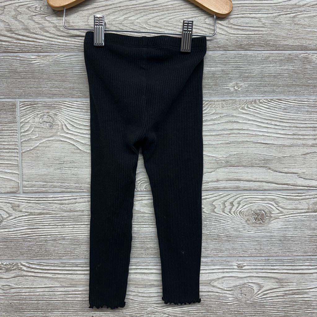 Ribbed Legging Lettuce Trim 2T