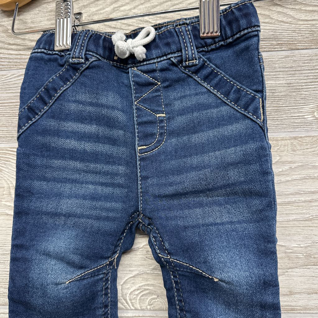 Knit Denim Joggers 3-6M