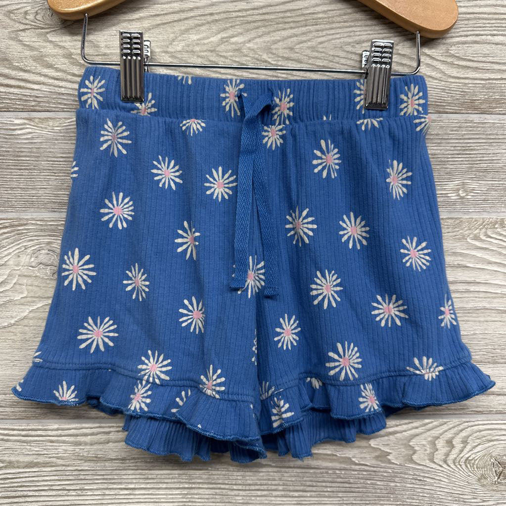 Ribbed Shorts Flowers Ruffle Trim 8