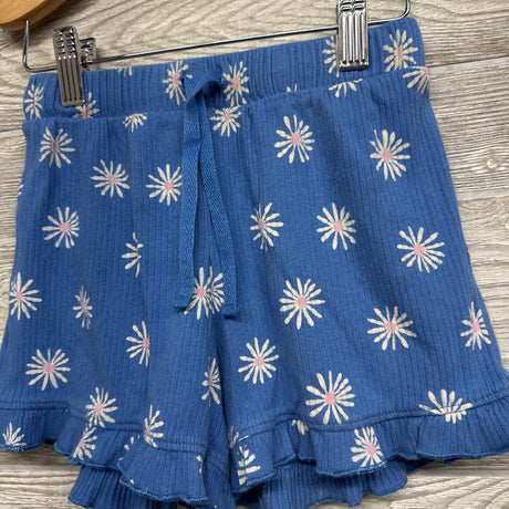 Ribbed Shorts Flowers Ruffle Trim 8