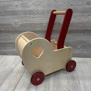 Wooden Doll Stroller Cutout Heart