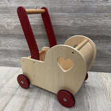 Wooden Doll Stroller Cutout Heart