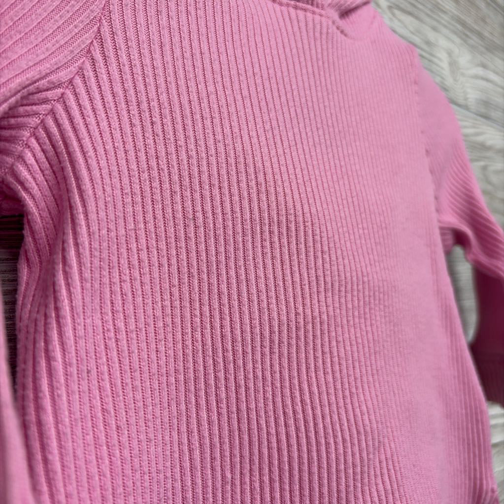 LS Ribbed Shirt W/ Hood 12M