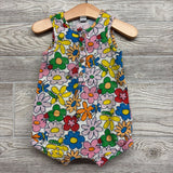Tank Gauze Romper Flowers Bees 12-18M