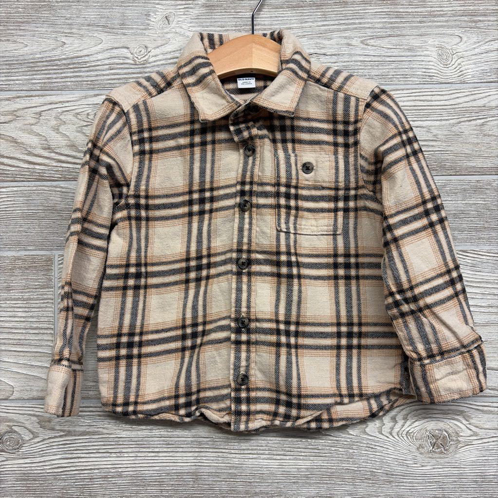 LS Plaid Button Up Flannel Shirt 4T