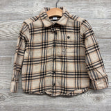 LS Plaid Button Up Flannel Shirt 4T