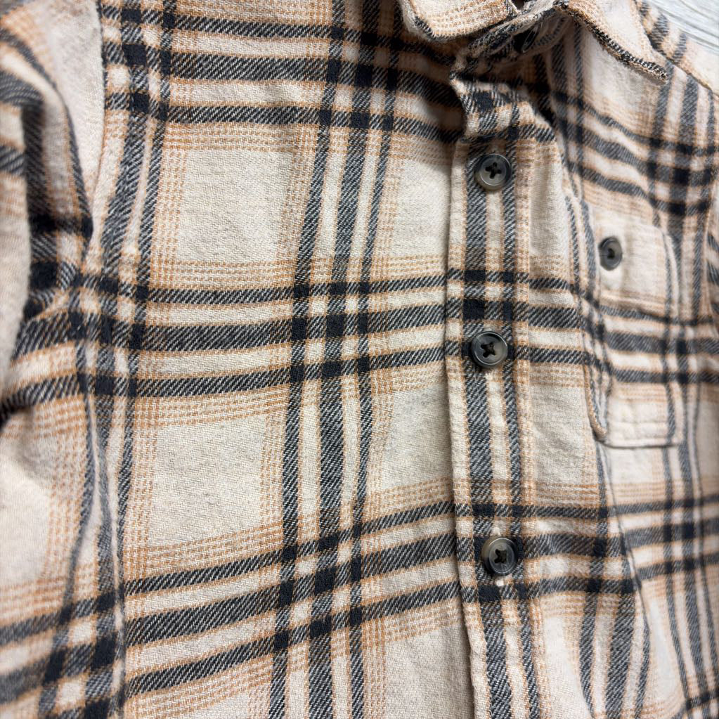 LS Plaid Button Up Flannel Shirt 4T