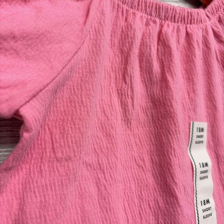 NEW Textured Shirt Lettuce Trim 18M