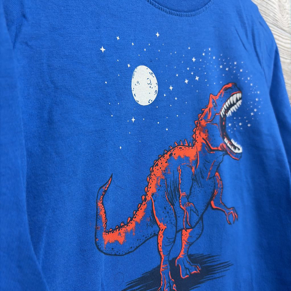 LS Shirt Dinosaur Moon 4T