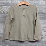 LS Waffle Knit Henley Shirt 4T
