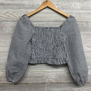 NEW Crop Smocked Off The Shoulder Blouse 10