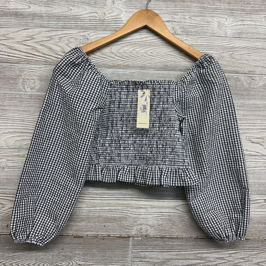 NEW Crop Smocked Off The Shoulder Blouse 10