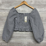 NEW Crop Smocked Off The Shoulder Blouse 12