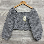 NEW Crop Smocked Off The Shoulder Blouse 12