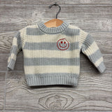 Knit Sweater Stripes Smiley Face 3M