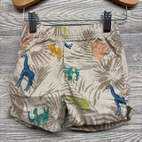 Button Up Shirt & Shorts Leaves Elephants 2T