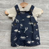 Shortalls & Shirt Safari Animals NB