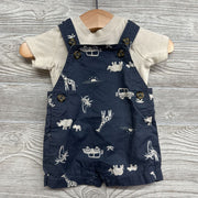 Shortalls & Shirt Safari Animals NB