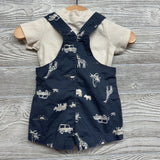 Shortalls & Shirt Safari Animals NB
