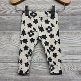 LS Ribbed Shirt & Leggings Flowers 3-6M