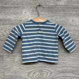 LS Henley Shirt Stripes 0-3M