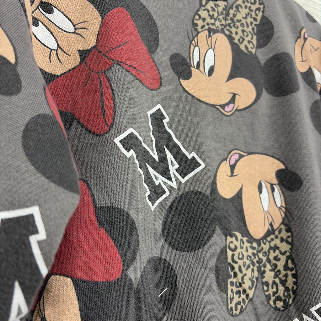 Crewneck & Ribbed Flare Pants Lettuce Trim Minnie Mouse 3T