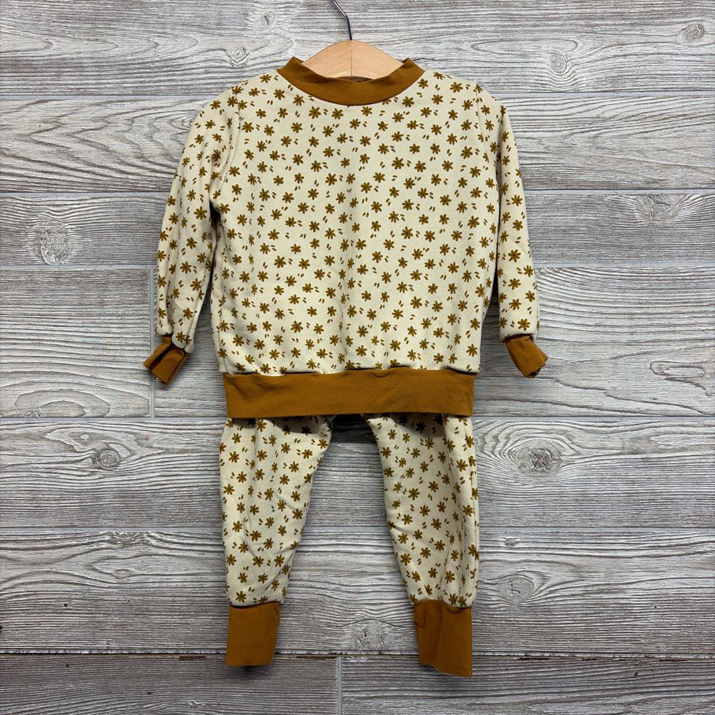 Crewneck & Harem Joggers Flowers 2T