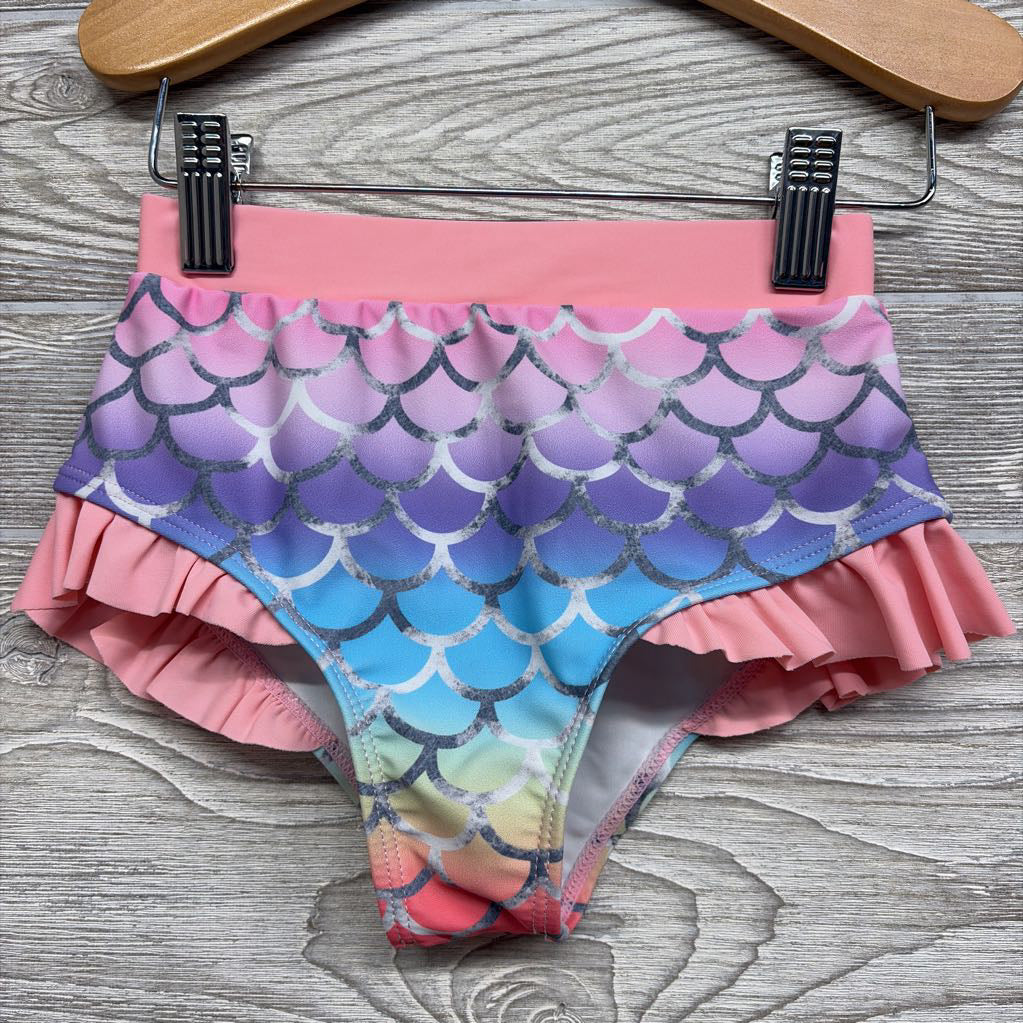 2 Pc LS Swimsuit Mermaid Ruffle Trim 6