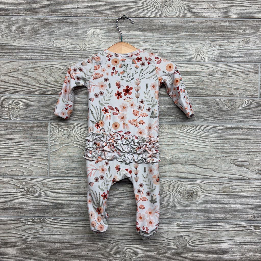 Ruffle Sleeper Flowers 0-3M