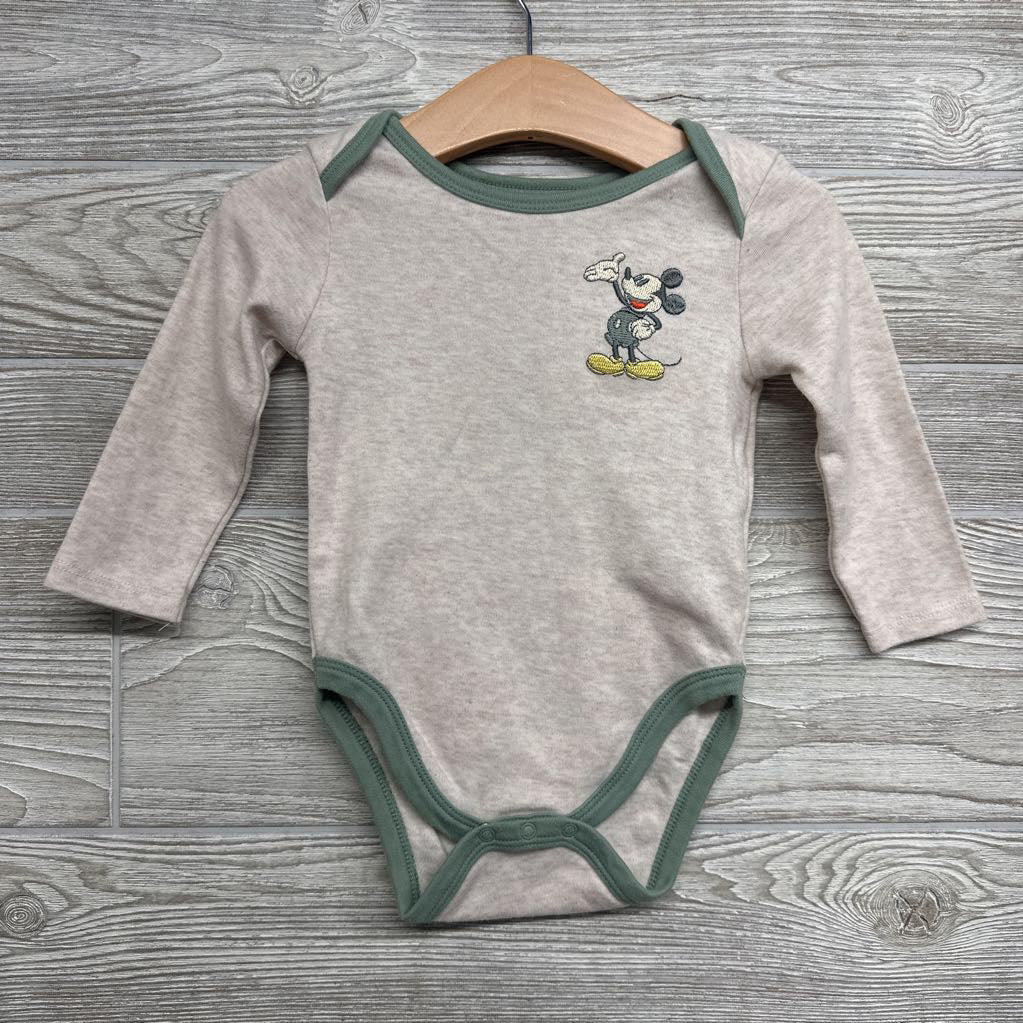2 Pk LS Bodysuits & Quilted Pants Mickey Mouse 12M