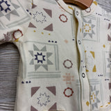 Organic Button Up Outfit Shapes 6-12M