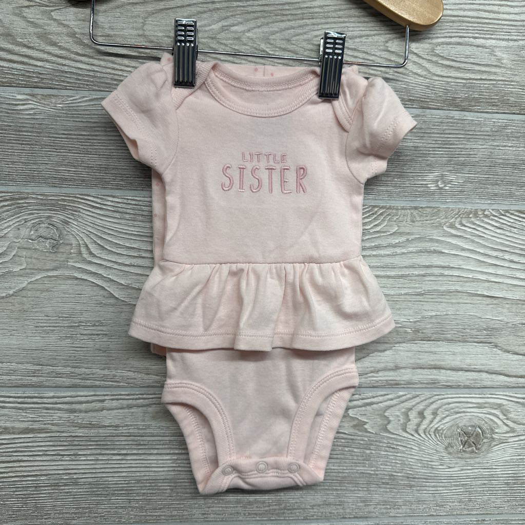 Skirted Bodysuit Little Sister & Pants Dots NB