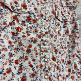 Sleeveless Pearl Snap Western Shirt Flowers 2t