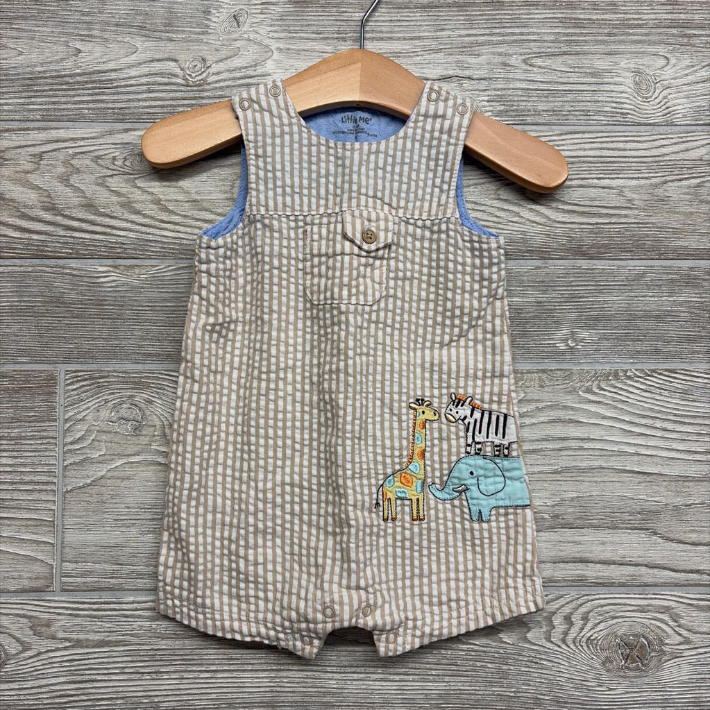 Seersucker Romper Animals 6m