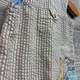 Seersucker Romper Animals 6m