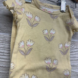 Bodysuit & Pants Flowers Lettuce Trim NB