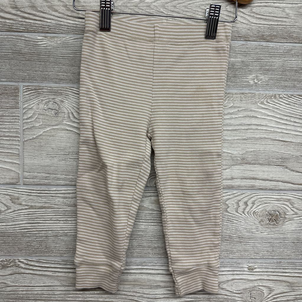 LS Ribbed Henley Shirt & Pants Stripes Bird 18M