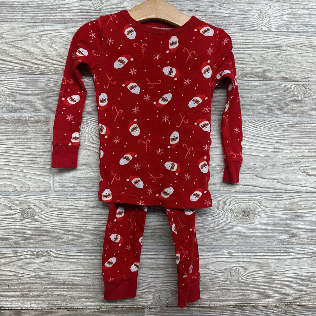 2 Pc LS PJs Santa Candy Canes 3T