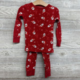 2 Pc LS PJs Santa Candy Canes 3T