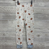 2 Pc LS Bamboo PJs Footballs Whistles 4T