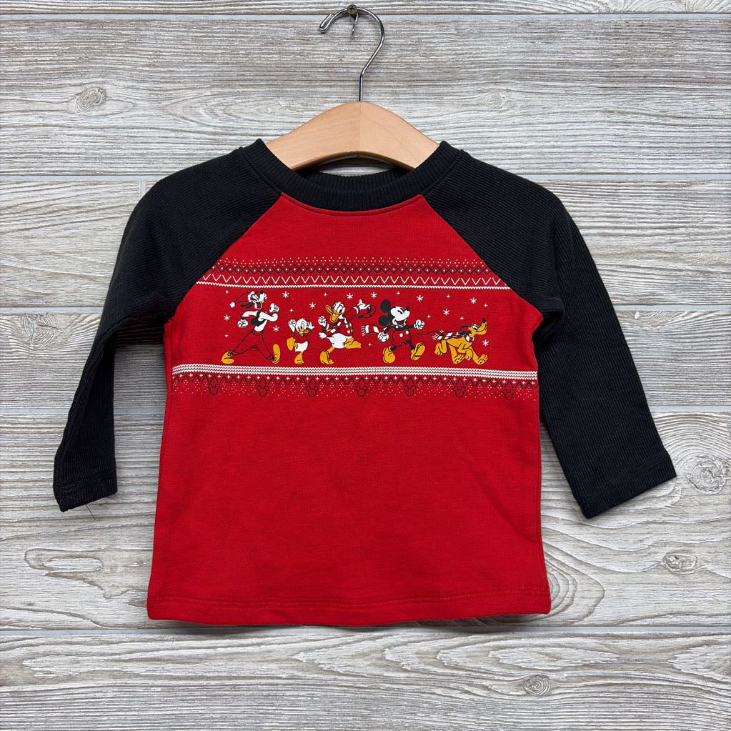 LS Waffle Knit Shirt Nordic Characters 12M