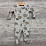 Waffle Knit Sleeper Elephants 6M
