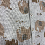 Waffle Knit Sleeper Elephants 6M