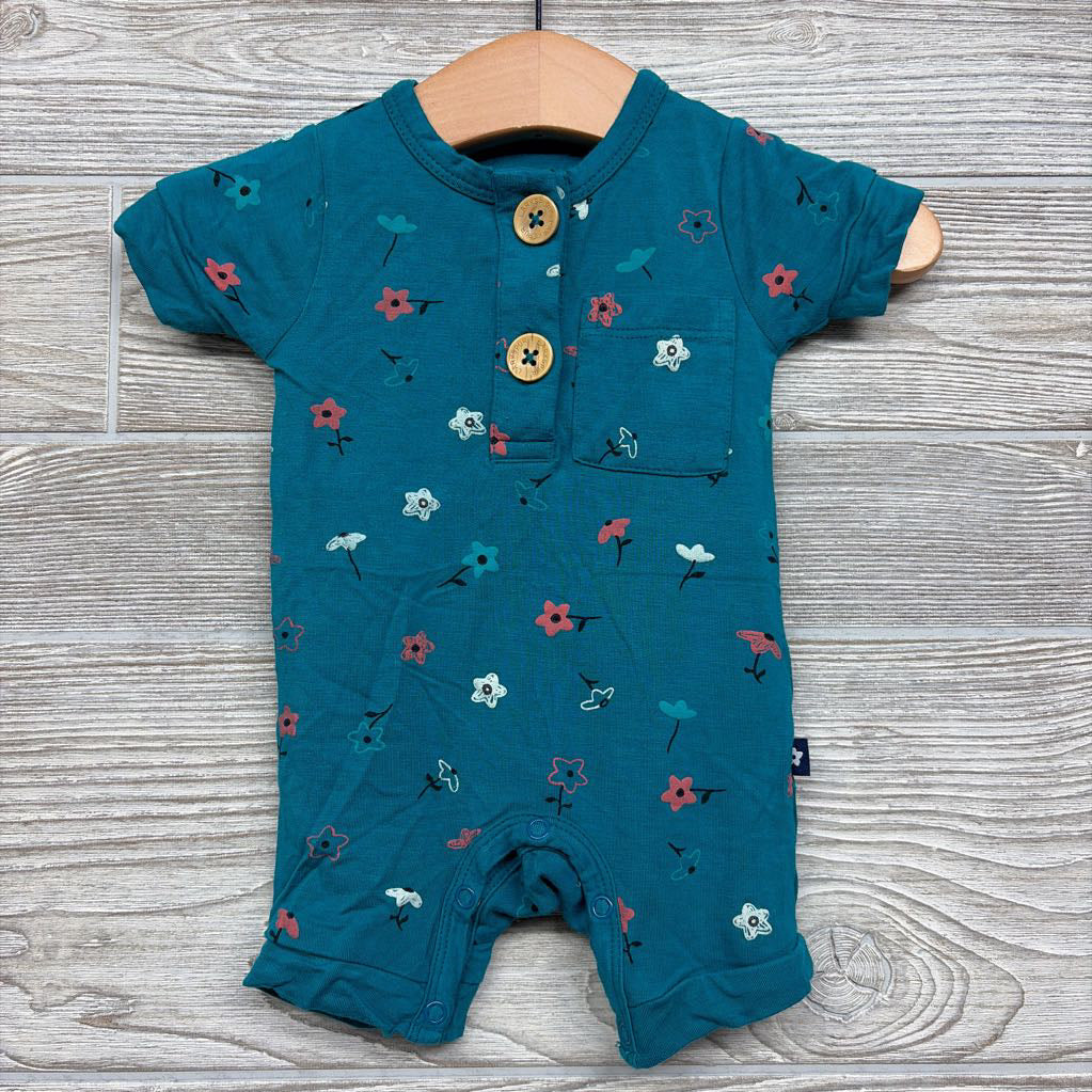 Bamboo Romper Flowers 0-3M
