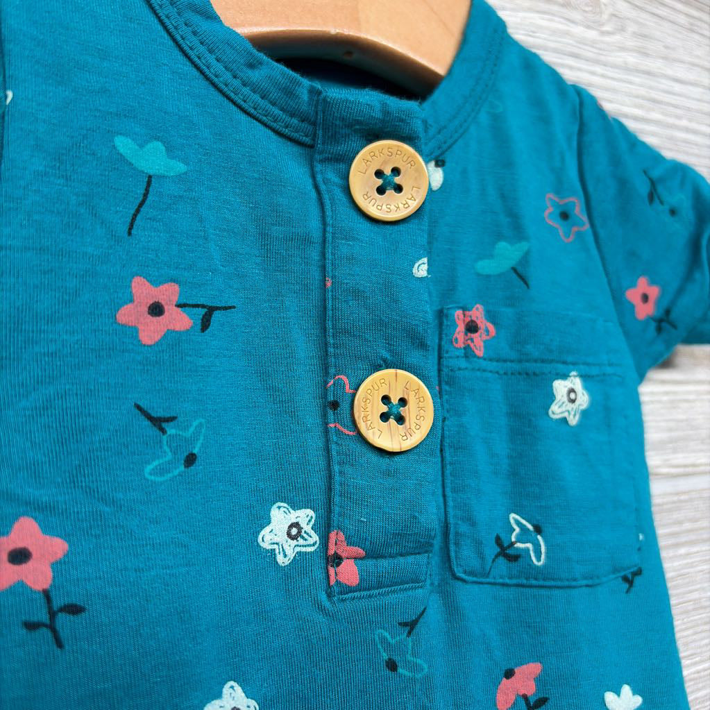 Bamboo Romper Flowers 0-3M