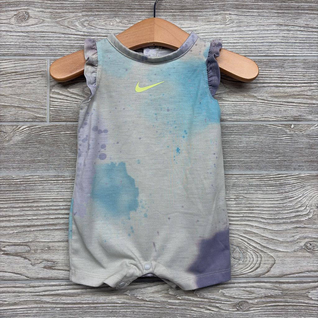 Flutter Sleeve Romper Tie Dye 3M