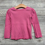 LS Ribbed Shirt Lettuce Trim 3T