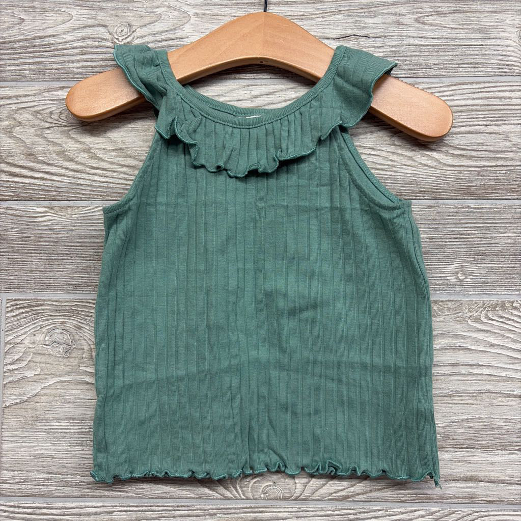 Ribbed Tank Top Ruffle 3T