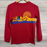 NEW LS Waffle Knit Shirt Mountains Sun 10-12