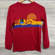 NEW LS Waffle Knit Shirt Mountains Sun 10-12